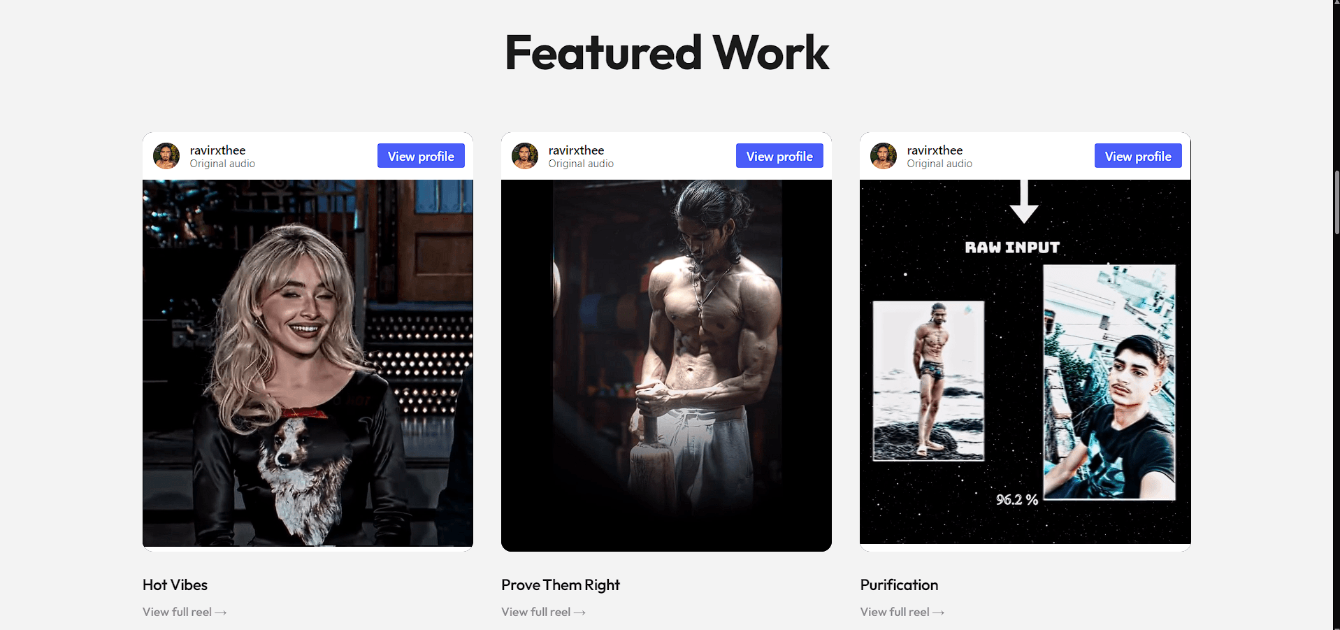 Sumukh Visuals selected work page
