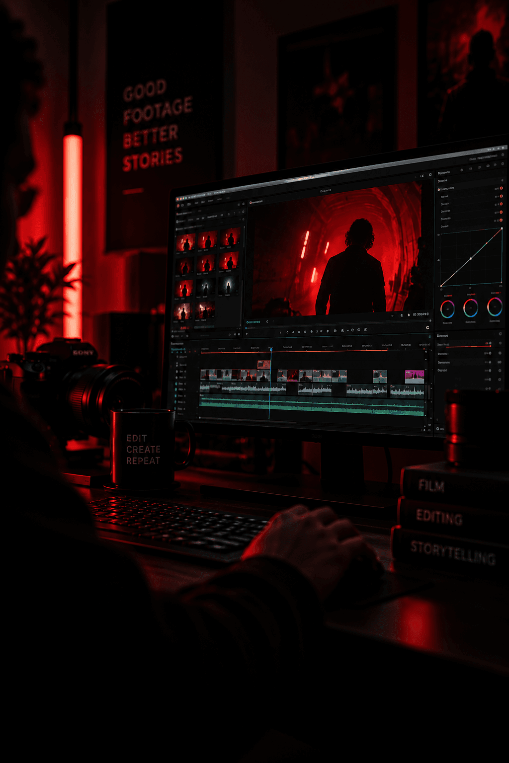 Sumukh Visuals portfolio shown across desktop and mobile